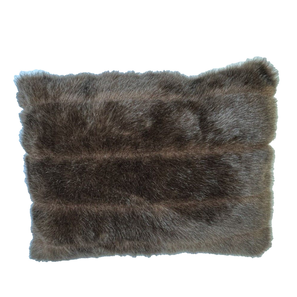 Faux Fur Pillow 15 x 12 Home Decor Custom Made Brown Rustic Cabin Den Man Cave